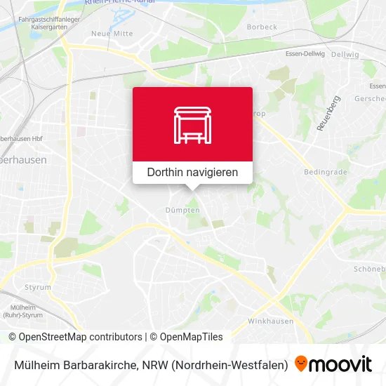 Mülheim Barbarakirche Karte