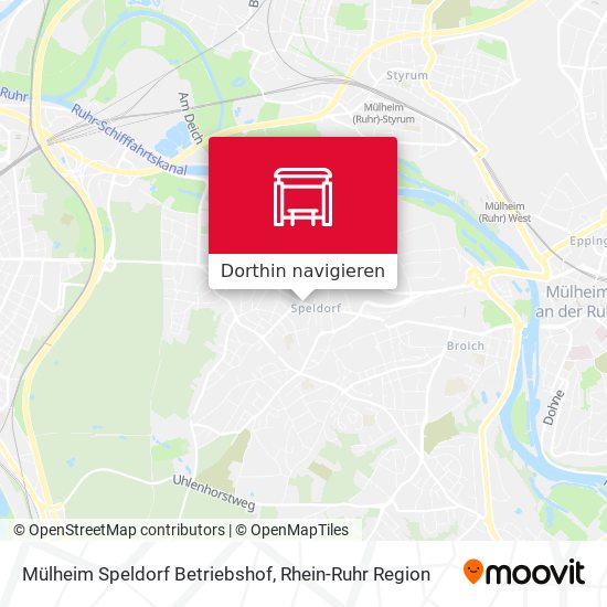 Mülheim Speldorf Betriebshof Karte