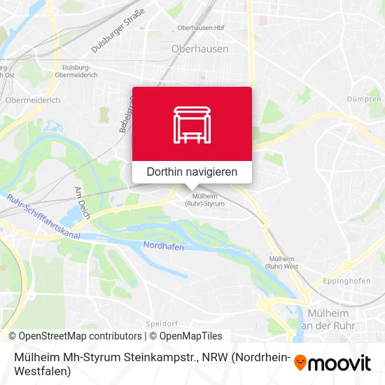 Mülheim Mh-Styrum Steinkampstr. Karte