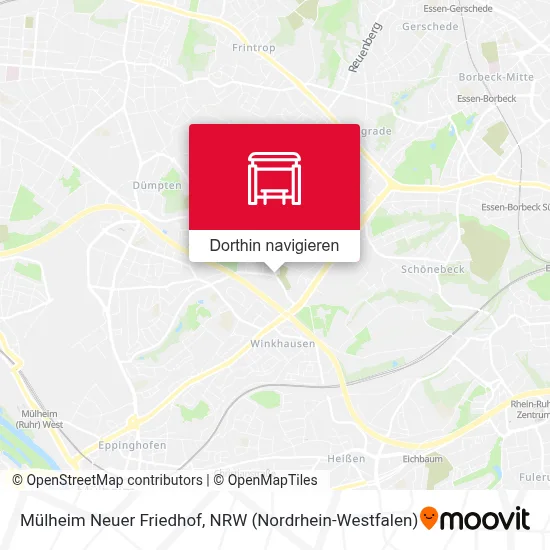 Mülheim Neuer Friedhof Karte