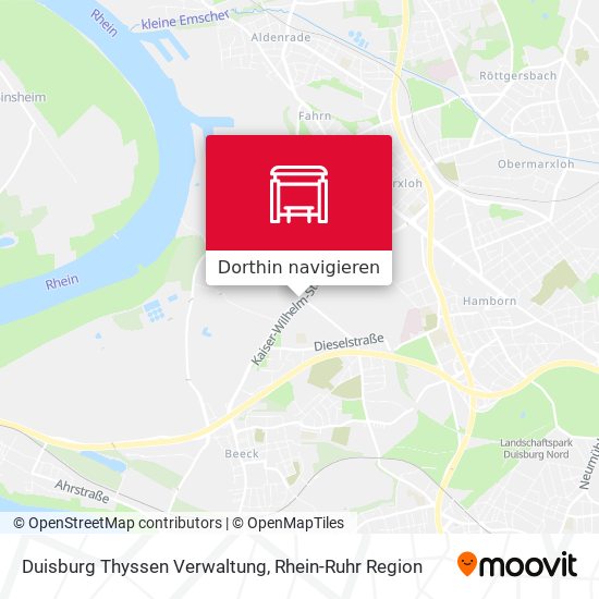 Duisburg Thyssen Verwaltung Karte