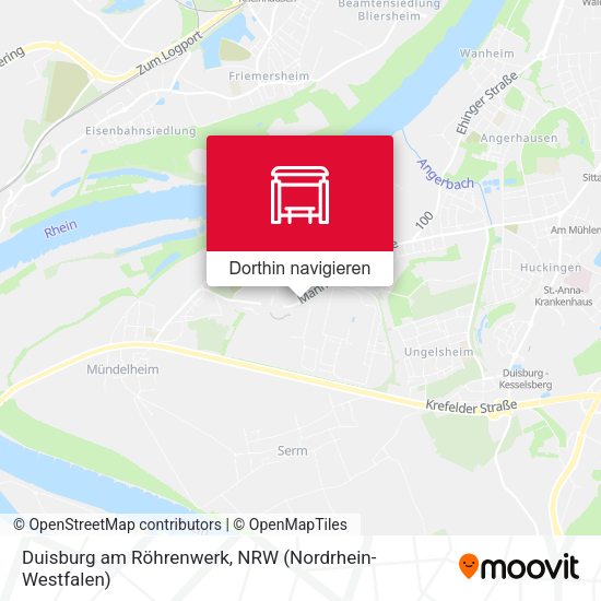 Duisburg am Röhrenwerk Karte