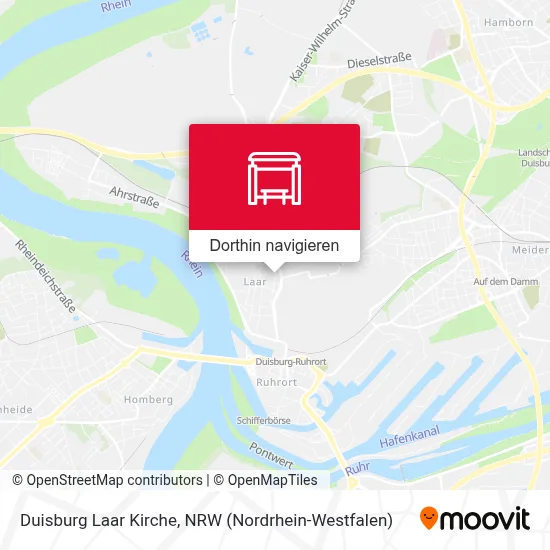 Duisburg Laar Kirche Karte
