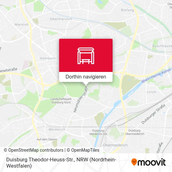 Duisburg Theodor-Heuss-Str. Karte