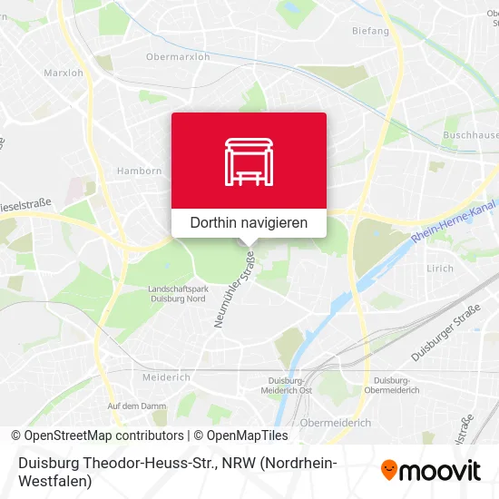 Duisburg Theodor-Heuss-Str. Karte