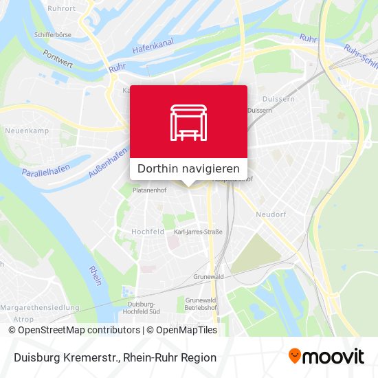 Duisburg Kremerstr. Karte