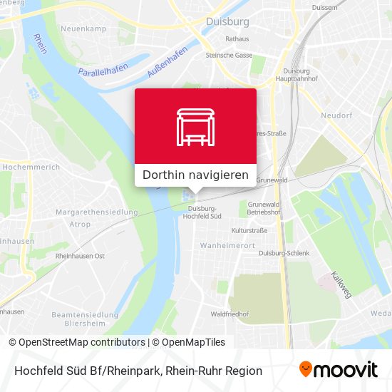 Hochfeld Süd Bf/Rheinpark Karte