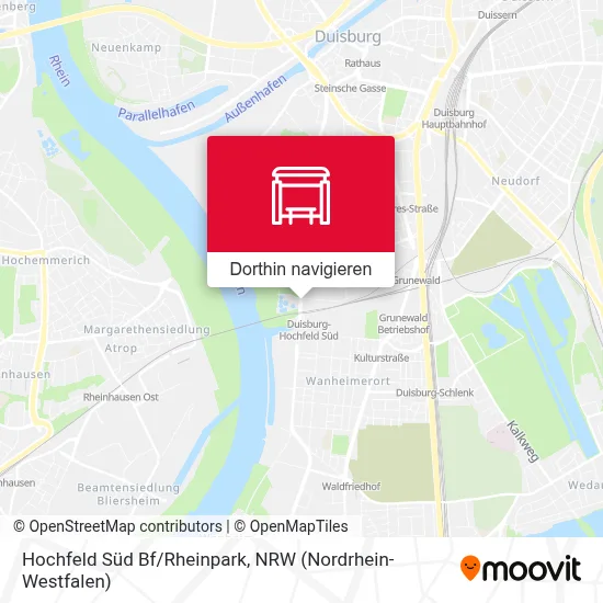 Hochfeld Süd Bf/Rheinpark Karte