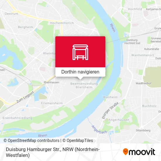 Duisburg Hamburger Str. Karte