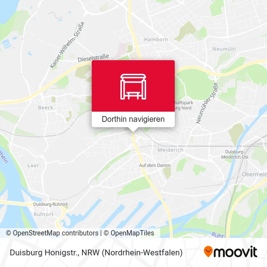 Duisburg Honigstr. Karte