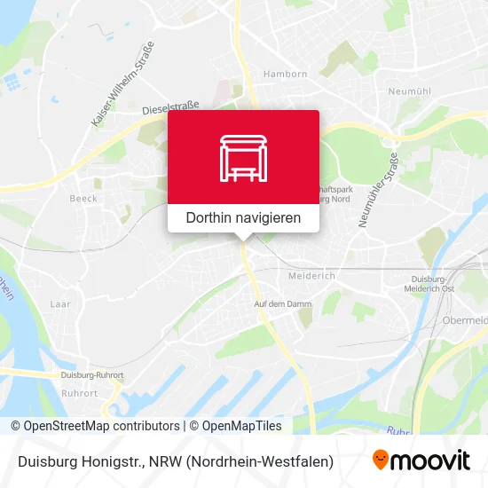 Duisburg Honigstr. Karte