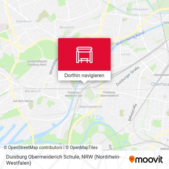 Duisburg Obermeiderich Schule Karte