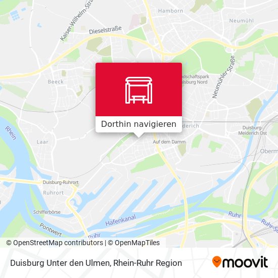 Duisburg Unter den Ulmen Karte