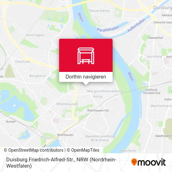 Duisburg Friedrich-Alfred-Str. Karte