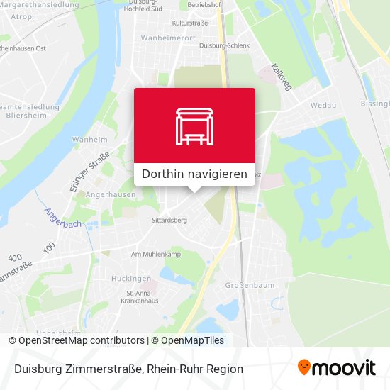 Duisburg Zimmerstraße Karte
