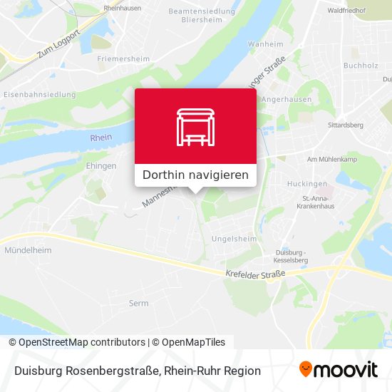 Duisburg Rosenbergstraße Karte