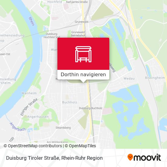Duisburg Tiroler Straße Karte