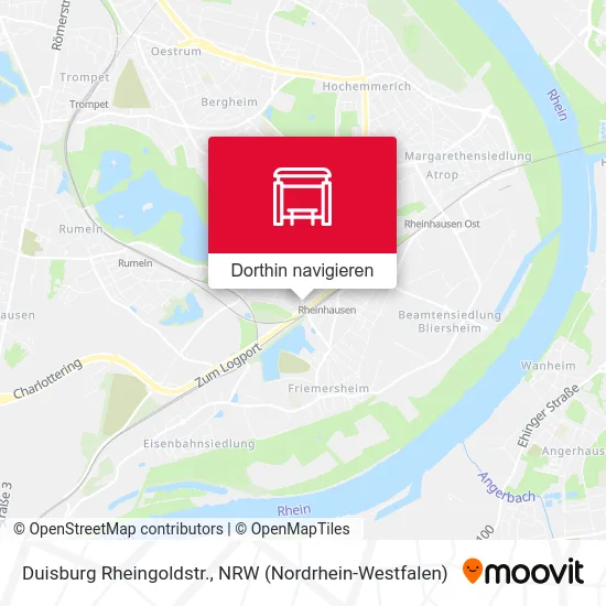 Duisburg Rheingoldstr. Karte