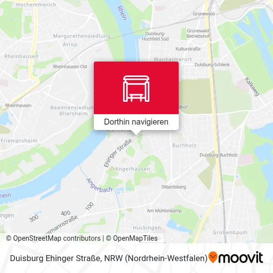 Duisburg Ehinger Straße Karte