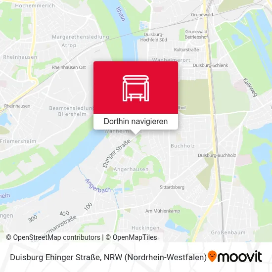 Duisburg Ehinger Straße Karte