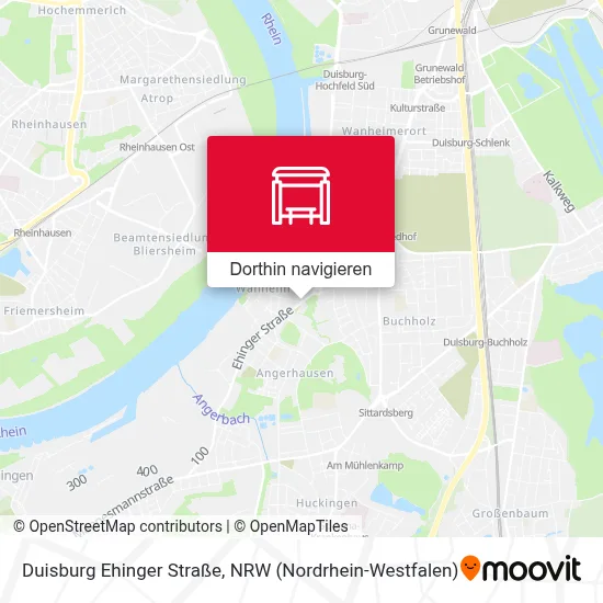 Duisburg Ehinger Straße Karte
