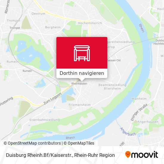 Duisburg Rheinh.Bf/Kaiserstr. Karte