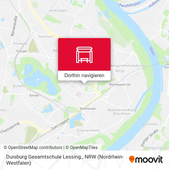 Duisburg Gesamtschule Lessing. Karte