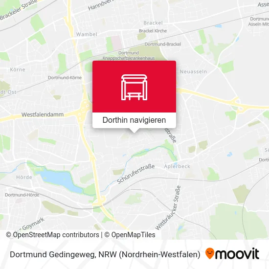 Dortmund Gedingeweg Karte