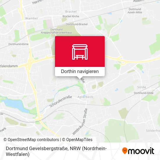 Dortmund Gevelsbergstraße Karte