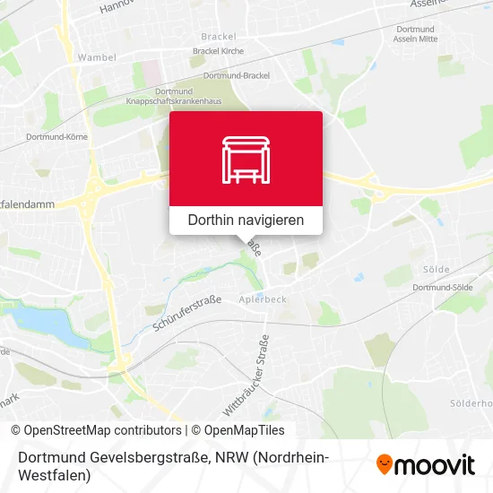 Dortmund Gevelsbergstraße Karte
