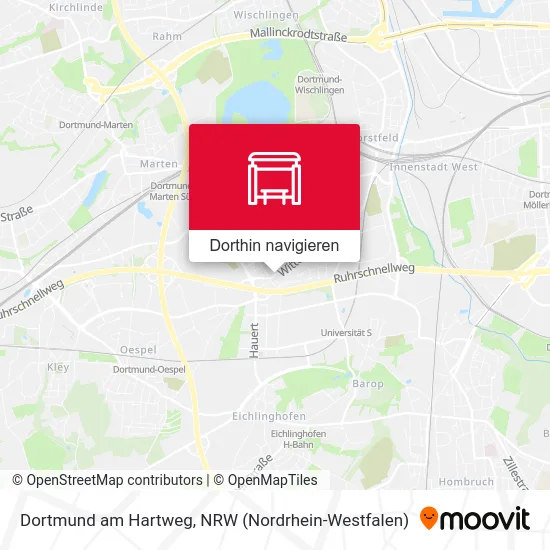 Dortmund am Hartweg Karte