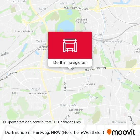 Dortmund am Hartweg Karte