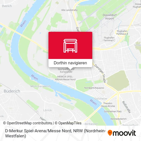 D-Merkur Spiel-Arena / Messe Nord Karte