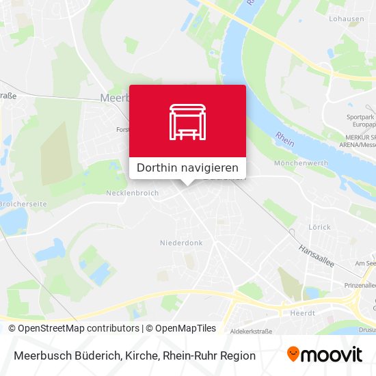 Meerbusch Büderich, Kirche Karte