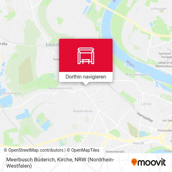 Meerbusch Büderich, Kirche Karte