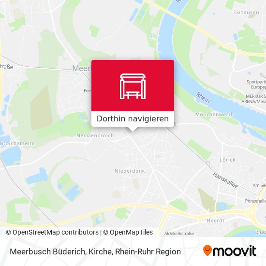 Meerbusch Büderich, Kirche Karte