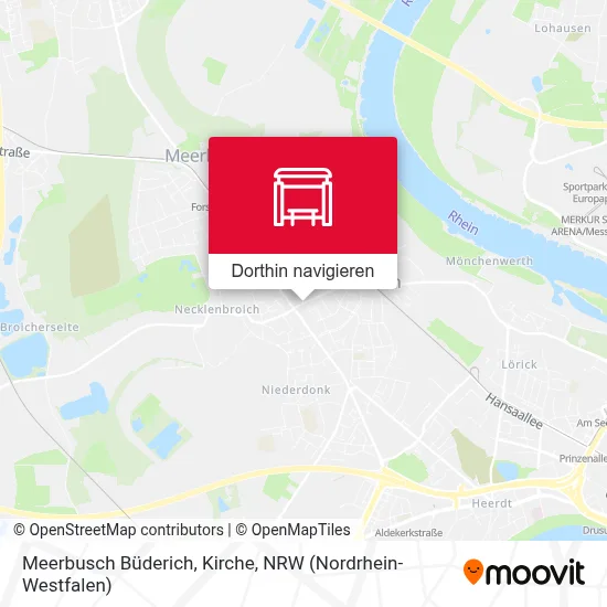 Meerbusch Büderich, Kirche Karte