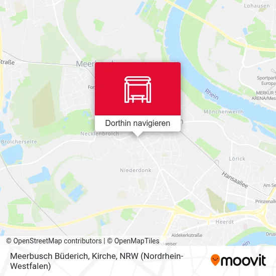 Meerbusch Büderich, Kirche Karte