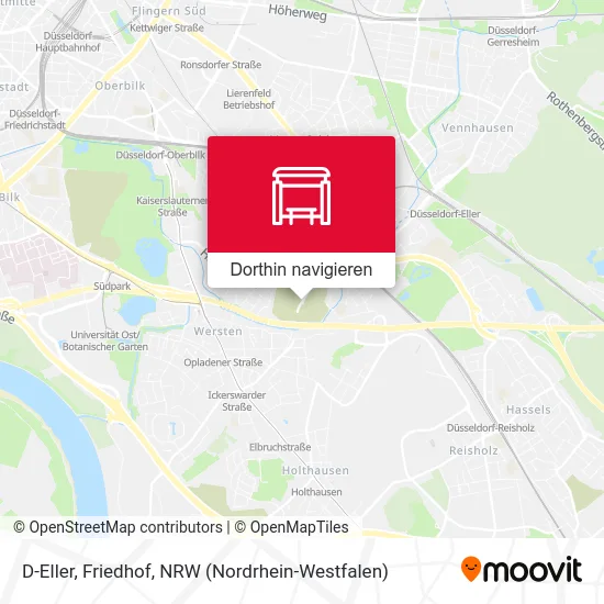 D-Eller, Friedhof Karte