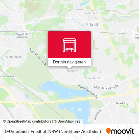 D-Unterbach, Friedhof Karte