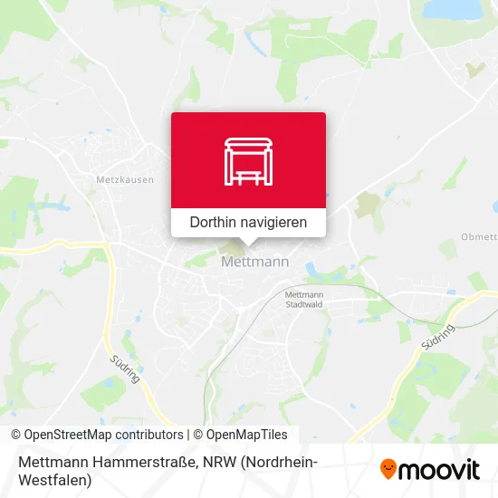 Mettmann Hammerstraße Karte