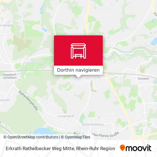 Erkrath Rathelbecker Weg Mitte Karte