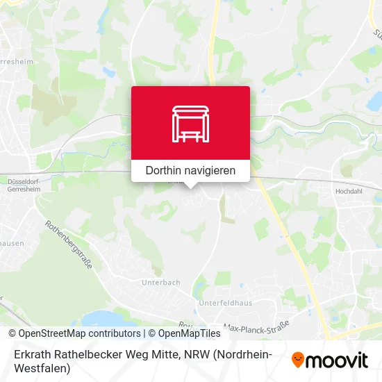 Erkrath Rathelbecker Weg Mitte Karte