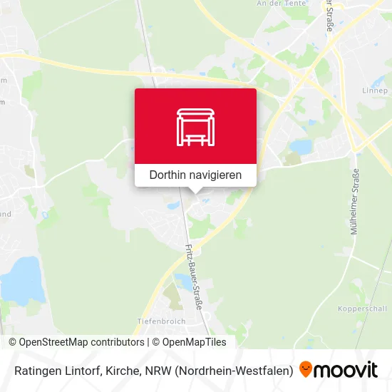Ratingen Lintorf, Kirche Karte