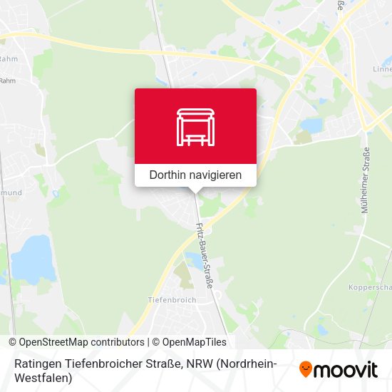 Ratingen Tiefenbroicher Straße Karte