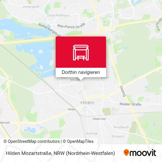 Hilden Mozartstraße Karte