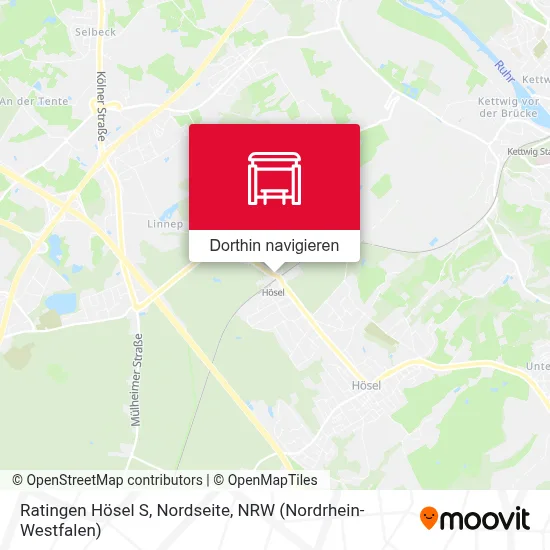 Ratingen Hösel S, Nordseite Karte