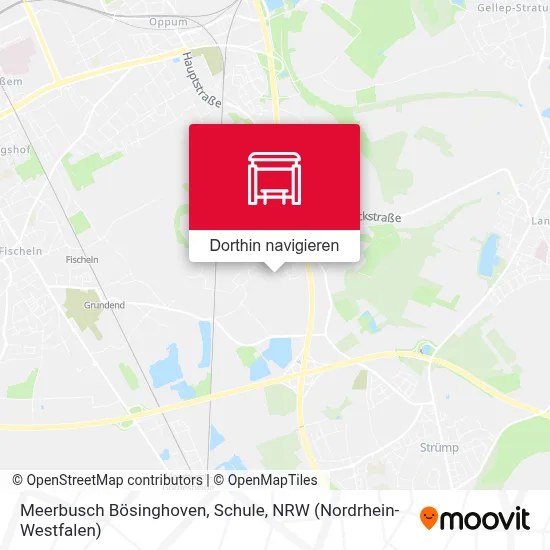 Meerbusch Bösinghoven, Schule Karte