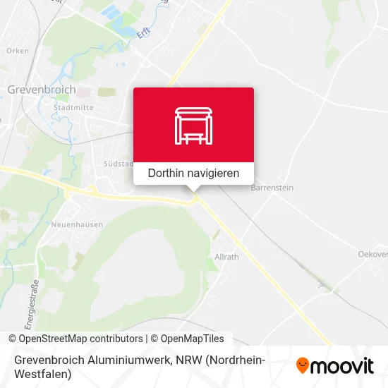 Grevenbroich Aluminiumwerk Karte