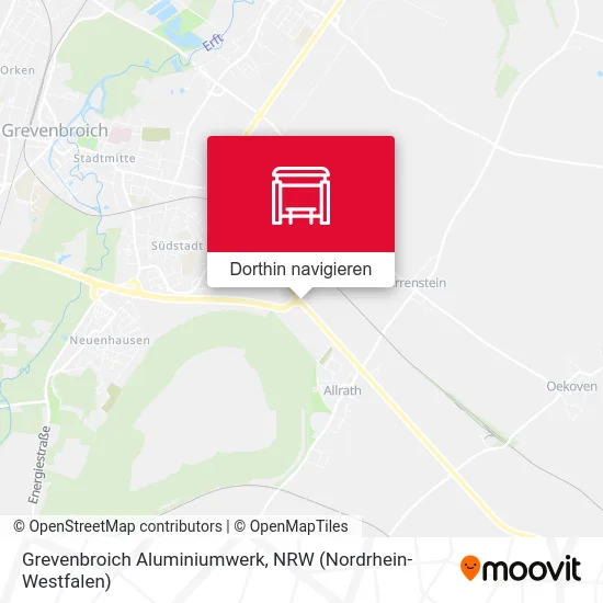 Grevenbroich Aluminiumwerk Karte